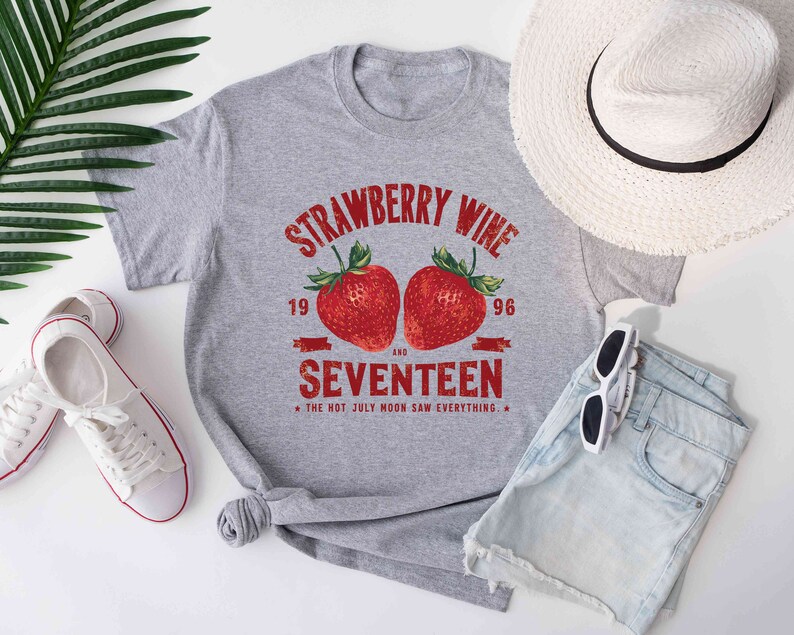 Strawberry Vintage Shirt, Vintage Retro Band Tee, Strawberry Wine Lovers Shirt, Summer's Graphic Tee, Retro Inspired Shirt image 7