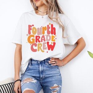 Retro Fourthgrade Teacher Shirt, 4th Grade Teacher Shirt For First Day Of School, Kindergarten Teacher Tshirt, Preschool Teacher T-shirt