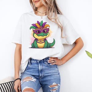 Mardi Gras Crocodile Shirt, Mardi Gras Tshirt, Mardi Gras Alligator Shirt, Fat Tuesday Tee, Mardi Gras Carnival Shirt, Mardi Gras Lover Tee