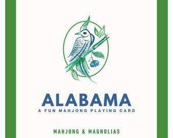 Alabama Mahjong Fun Card (set of 4 cards)