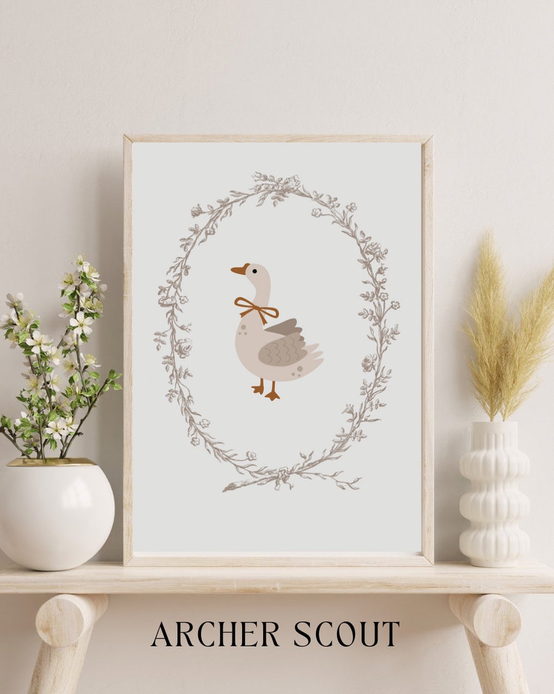 Goose Nursery Print | Nursery Wall Art | Printable Nursery Wall Art - Etsy