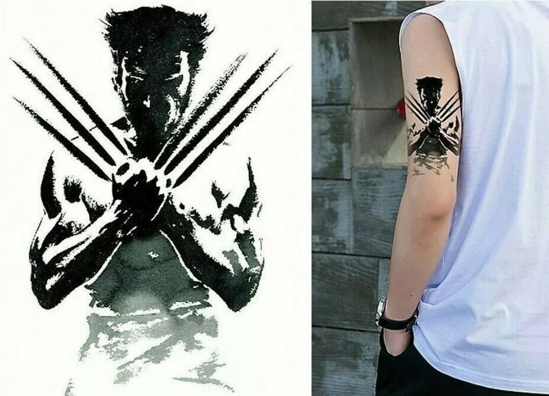 Logan Wolverine Temporary Tattoo Sticker Women X Men Waterproof Fake ...