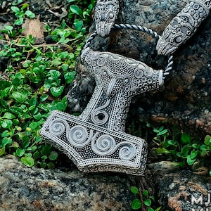 Scania mjolnir replica. Authentic Skane Thor hammer. Handcrafted sterling silver raven mjolnir.