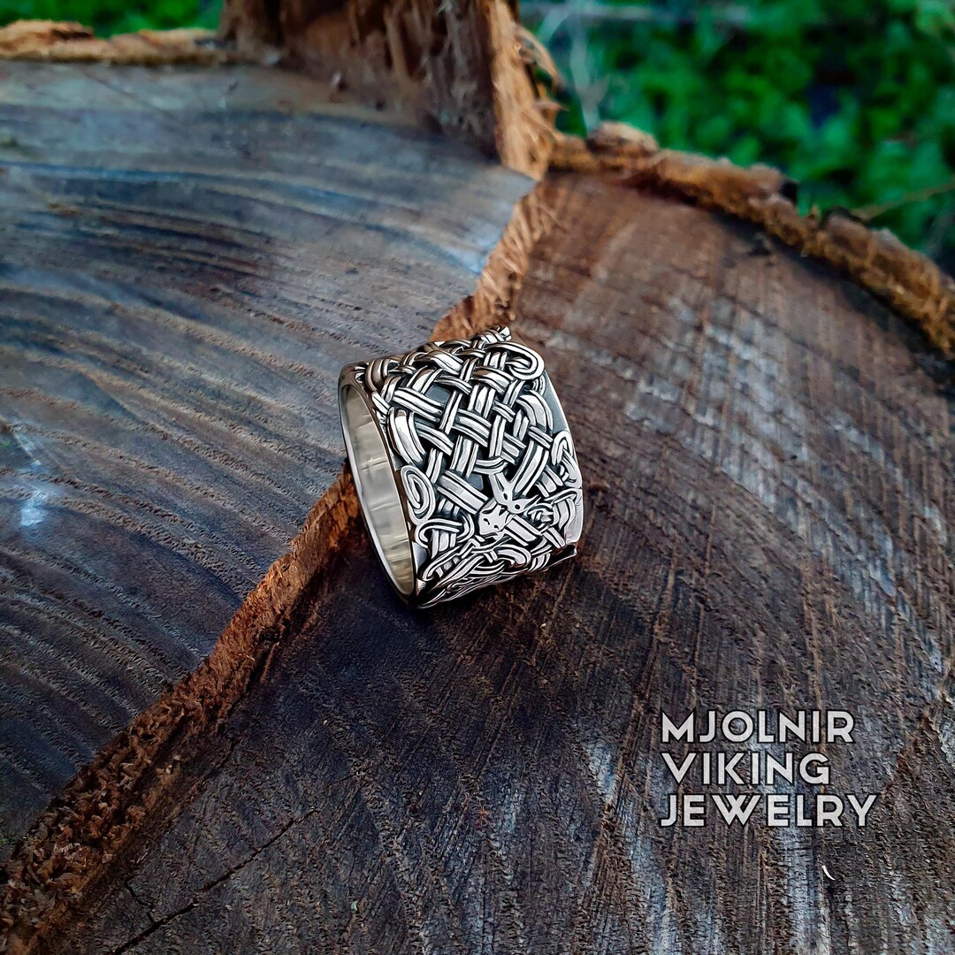Celtic Snake Ring: Handcrafted Bronze or Silver Norse Jewelry - Etsy