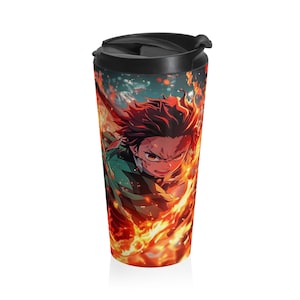 Demon Slayer Stainless Steel Travel Mug, Anime Gift, Coffee Cup, Insulated Tumbler, Japanese Manga Merchandise