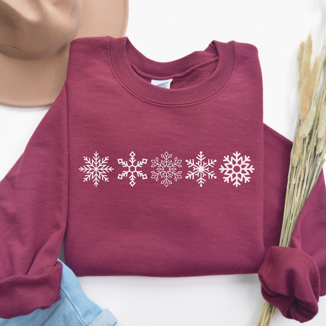 Schneeflocke Sweatshirt Weihnachten Sweatshirt Frauen Urlaub Etsy.de