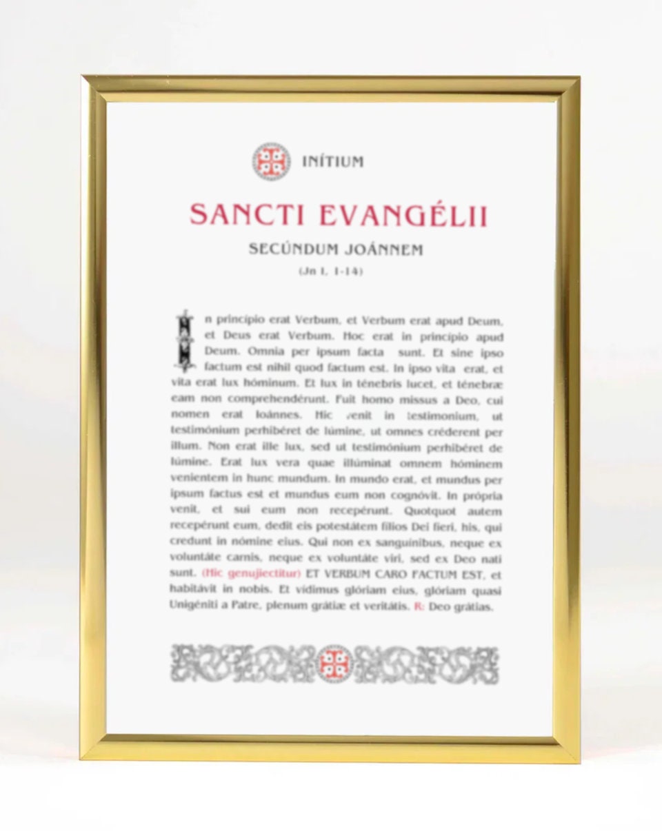 Latin Mass Last Gospel Printable Prayer Traditional Latin Mass ...