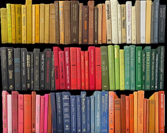 Books by Color | Real Hardback Books Home Decor | Bulk Bundle for Bookshelf | Interior Design of Homes, Offices, Weddings, or Set Props