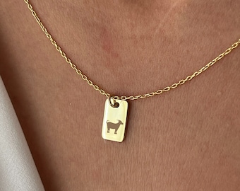 Goat Necklace • 925 Silver Jewelry • Funny Necklace • 14K Gold Plated • Minimalist Jewelry • Pendant for Farmer • Farm Animal Gifts