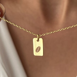 Coffee Bean Necklace • 925 Silver Jewelry • Coffee Lover Jewelry • Daily Pendant • Pendant for Men • Boyfriend Gift • Coffee Addict Necklace