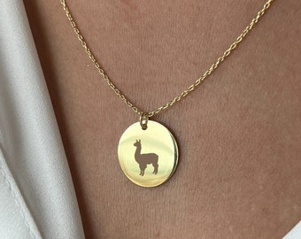 Alpaca Necklace • 925 Silver Jewelry • Sheep Necklace • 14K Gold Plated • Minimalist Jewelry • Wool Pendant • Christmas Gift for Kids