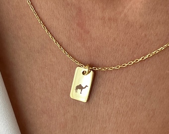 Camel Necklace • 925 Silver Jewelry • Desert Necklace • 14K Gold Plated • Wild Animal Jewelry • Pendant for Men • Dubai Necklace