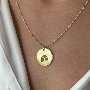 Rainbow Necklace • 925 Silver Jewelry • Minimalist Necklace • 14K Gold Plated • Love Jewelry • Pendant for Men • Christmas Gift