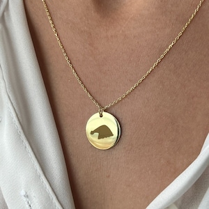 Santa Hat Necklace: 925 Silver Christmas Jewelry, 14K Gold Plated