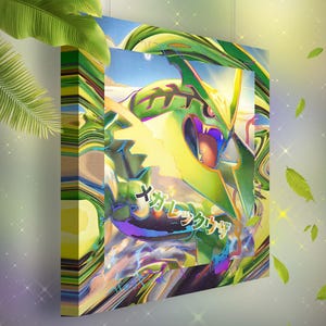 Méga-Rayquaza • Toile Pokémon • Idée de cadeau Art