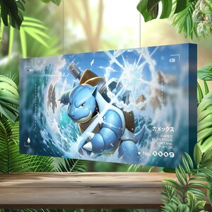 Tortank • Toile Pokémon • Idée de cadeau Art