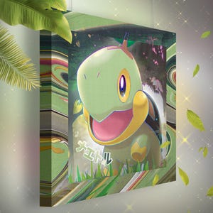 Tortipouss • Toile Pokémon • Idée de cadeau Art