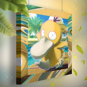 Psykokwak • Toile Pokémon • Idée de cadeau Art