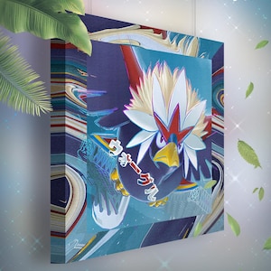 Gueriaigle • Toile Pokémon • Idée de cadeau Art