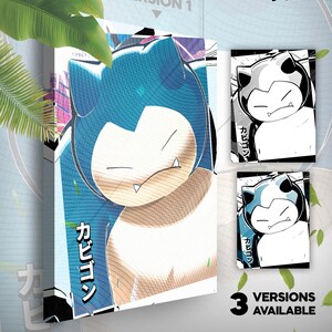 Relaxo • Pokémon-Leinwand • 3 Versionen verfügbar • Geschenkidee Kunst