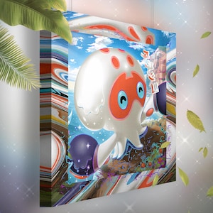 Poulpaf • Toile Pokémon • Idée de cadeau Art
