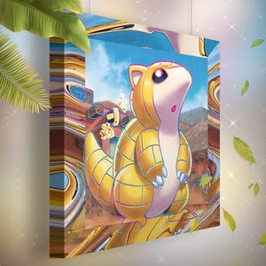 Sabelette • Toile Pokémon • Idée de cadeau Art