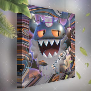 Berserkatt • Toile Pokémon • Idée de cadeau Art