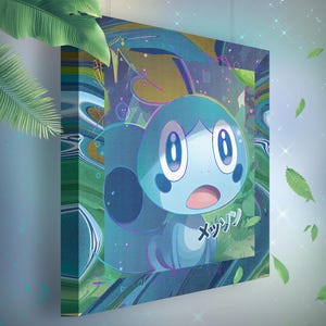 Larméléon • Toile Pokémon • Idée de cadeau Art