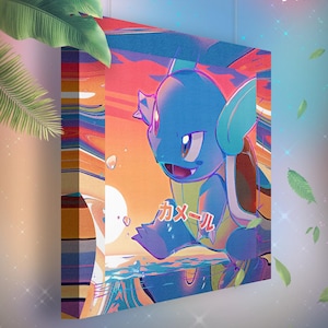 Carabaffe • Toile Pokémon • Idée de cadeau Art