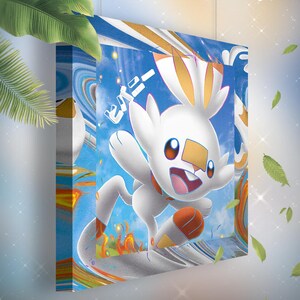 Flambino • Toile Pokémon • Idée de cadeau Art