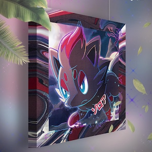 Zorua • Toile Pokémon • Idée de cadeau Art