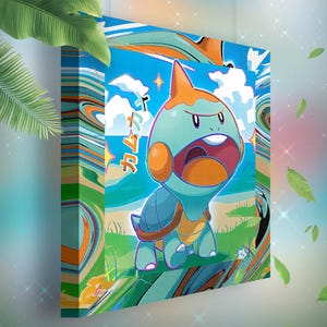 Khélocrok • Toile Pokémon • Idée de cadeau Art