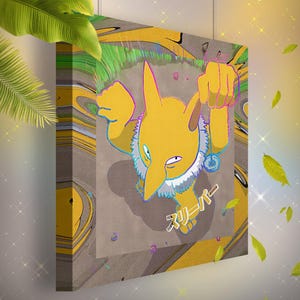 Hypnomade • Toile Pokémon • Idée de cadeau Art