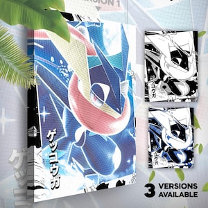 Amphinobi • Toile Pokémon • 3 versions disponibles • Idée de cadeau Art