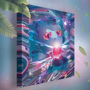 Feuforêve • Toile Pokémon • Idée de cadeau Art