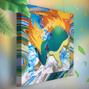 Feurisson • Toile Pokémon • Idée de cadeau Art