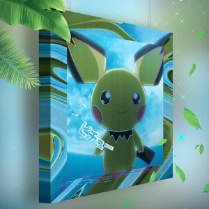 Pichu • Toile Pokémon • Idée de cadeau Art