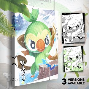 Grookey • Pokémon Canvas • 3 versies beschikbaar • Geschenkidee Kunst