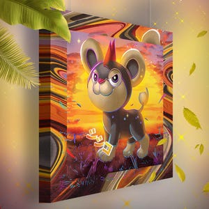 Hélionceau • Toile Pokémon • Idée de cadeau Art