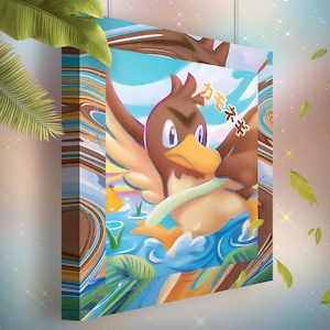 Canarticho • Toile Pokémon • Idée de cadeau Art