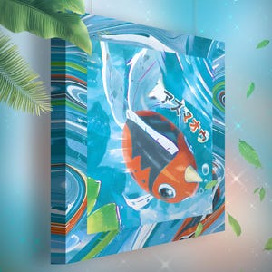 Poissoroy • Toile Pokémon • Idée de cadeau Art