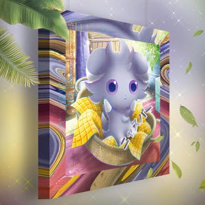 Psystigri • Toile Pokémon • Idée de cadeau Art