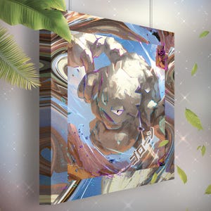 Gravalanch • Toile Pokémon • Idée de cadeau Art
