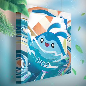 Babimanta • Toile Pokémon • Idée de cadeau Art