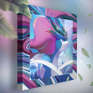 Suicune • Toile Pokémon • Idée de cadeau Art