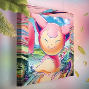 Skitty • Toile Pokémon • Idée de cadeau Art
