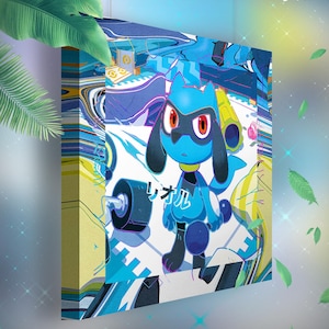 Riolu • Toile Pokémon • Idée de cadeau Art