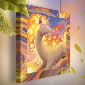 Galopa • Toile Pokémon • Idée de cadeau Art