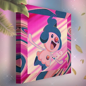 Mime Jr. • Toile Pokémon • Idée de cadeau Art