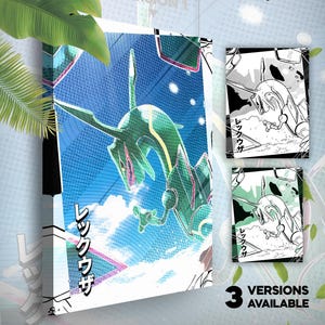 Rayquaza • Pokémon Canvas • 3 versies beschikbaar • Geschenkidee Kunst